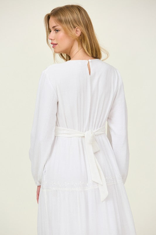 Maribelle Embroidered Temple Dress