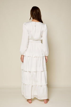 Lulu White Tiered Temple Dress