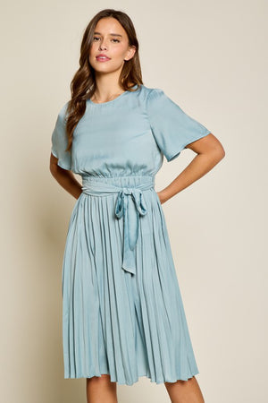 Gabrielle Satin Midi in French Blue