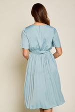 Gabrielle Satin Midi in French Blue