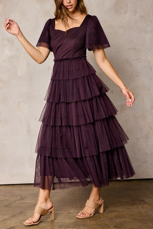 Demi Modest Maxi in Plum