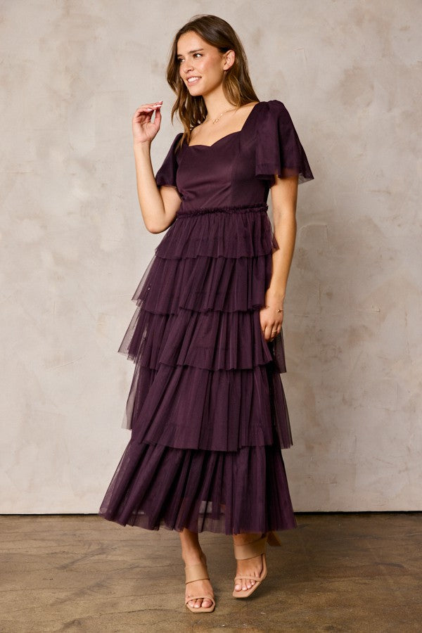 Demi Modest Maxi in Plum