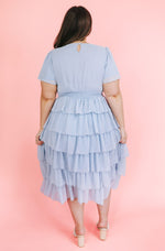 Forever With You Modest Dress in Cloud Blue