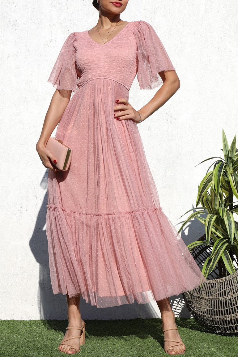 Valerie Modest Midi in Pink Blush