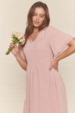 Camila Modest Maxi in Pink Blush