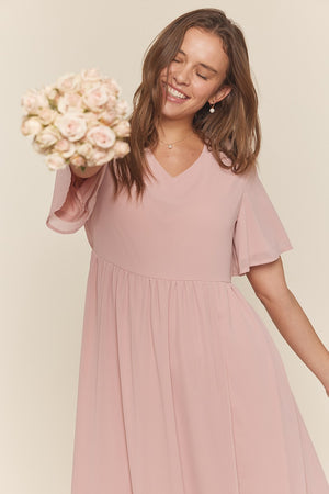 Camila Modest Maxi in Pink Blush