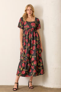 Roxy Modest Maxi in Black/Red