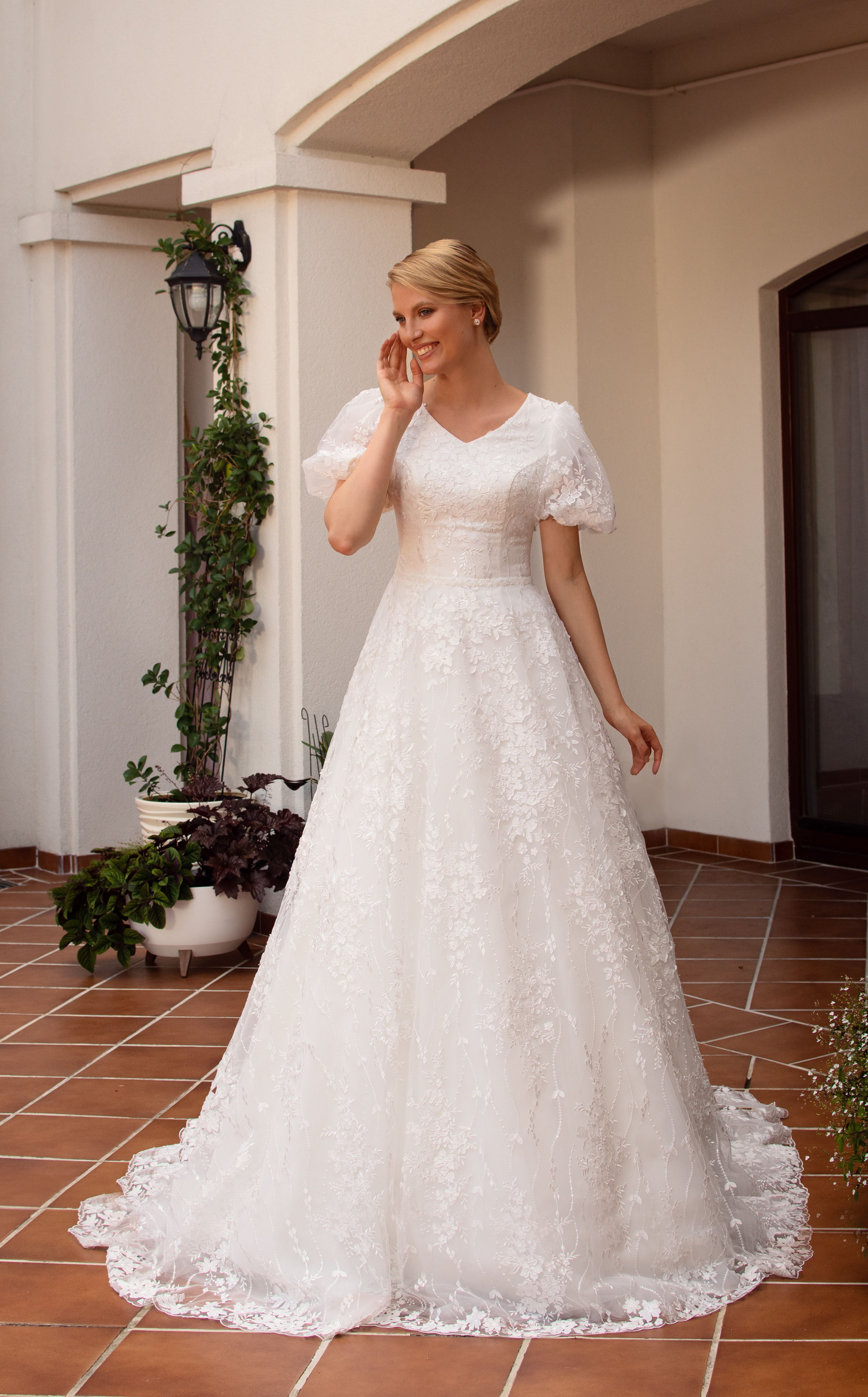 8309 Modest Wedding Dress