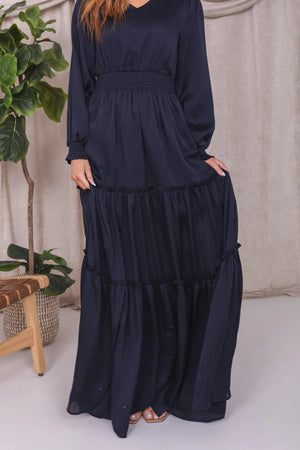 Anastasia Modest Maxi in Midnight Blue