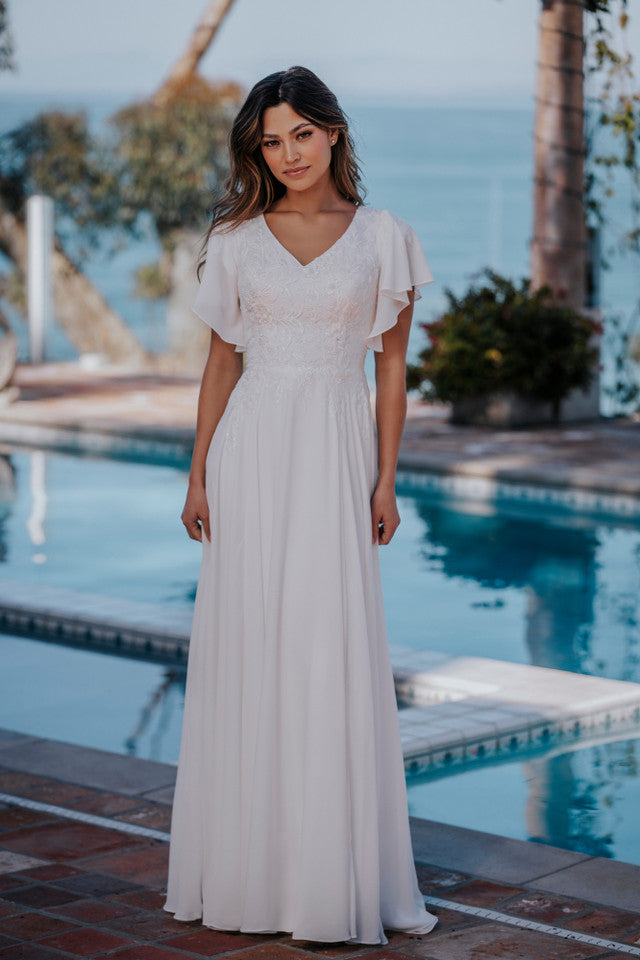 M711 Modest Wedding Dress