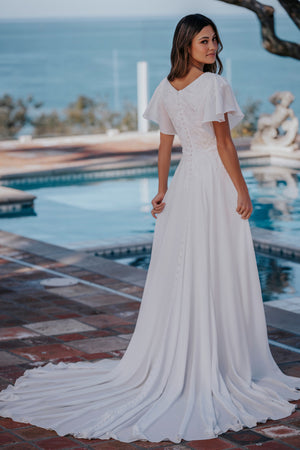 M711 Modest Wedding Dress