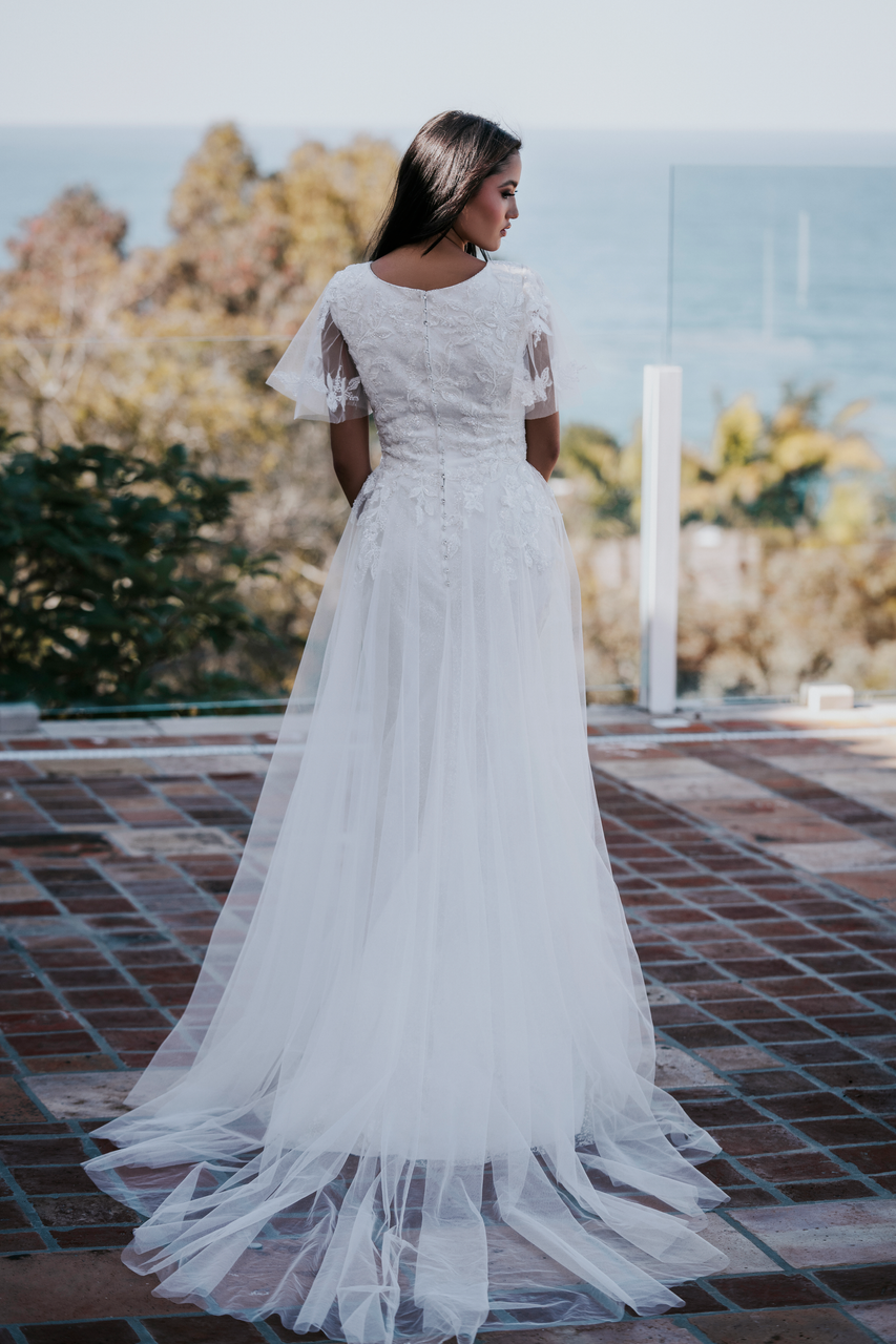 M715 Modest Wedding Dress