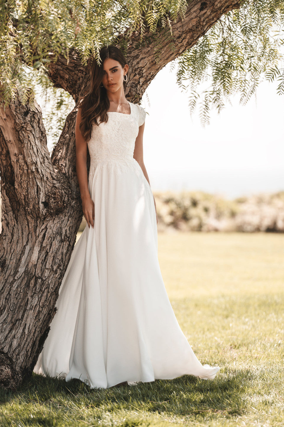 M725 Modest Wedding Dress