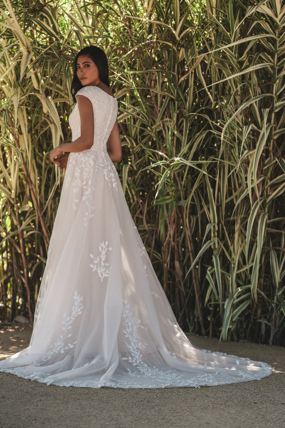 M728 Modest Wedding Dress