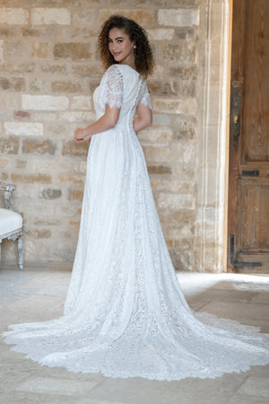 M739 Modest Wedding Dress