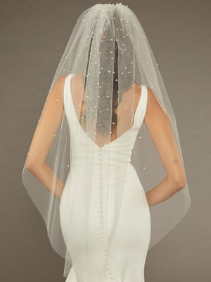 V2488 Single Fingertip Bridal Veil