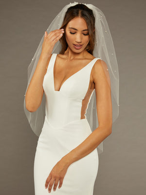 V2488 Single Fingertip Bridal Veil