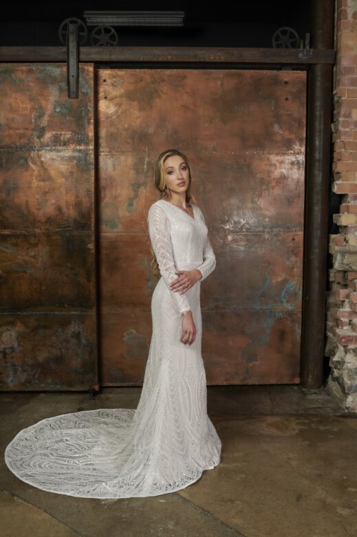 Adely T2283Z Modest Wedding Dress