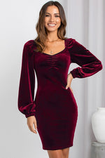 Charlotte Mini Dress in Wine