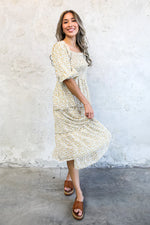 Greta Midi Dress in Honeybee Blossom