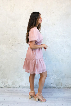 Kelsie Modest Midi in Carnation Pink