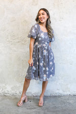 Krista Modest Dress in Dusty Grey