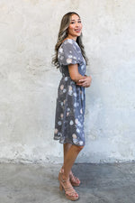 Krista Modest Dress in Dusty Grey