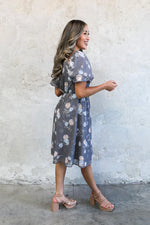 Krista Modest Dress in Dusty Grey