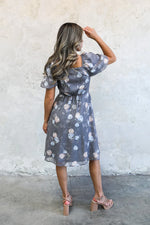 Krista Modest Dress in Dusty Grey