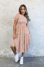 McCall Modest Midi in Orange Daisy