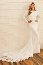 MOD1802 Modest Wedding Dress