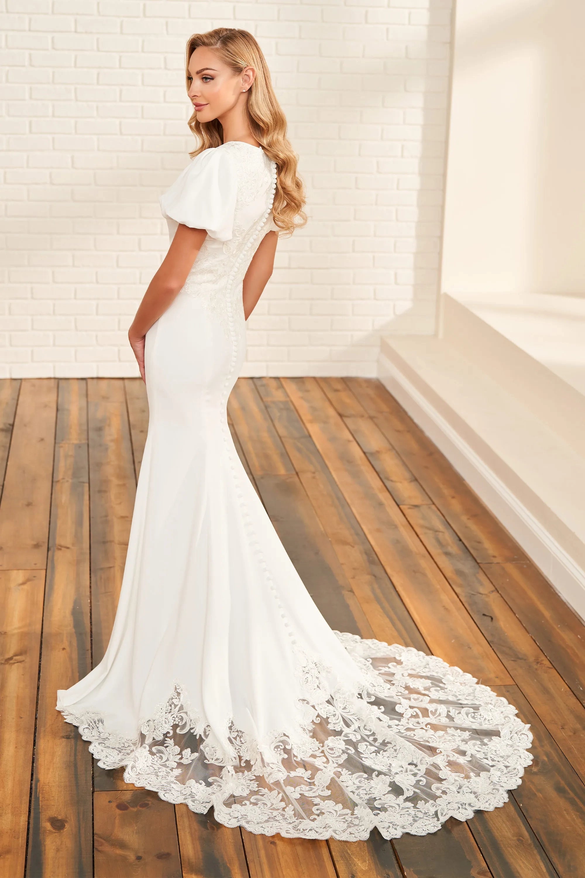 MOD1820 Modest Wedding Dress