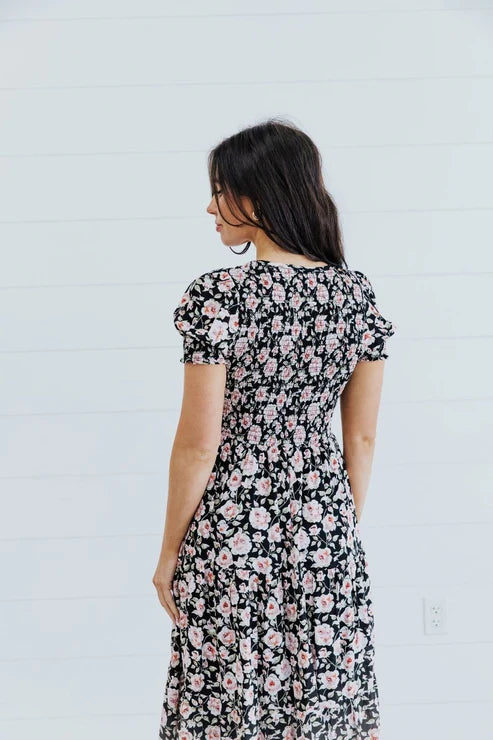 McCall Modest Midi in Whispering Rose