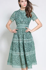 Ava Green Lace Midi