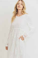 Janel-Petite White Temple Dress