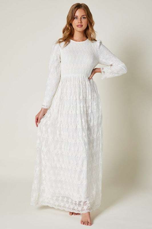 Gigi Modest Maxi in White