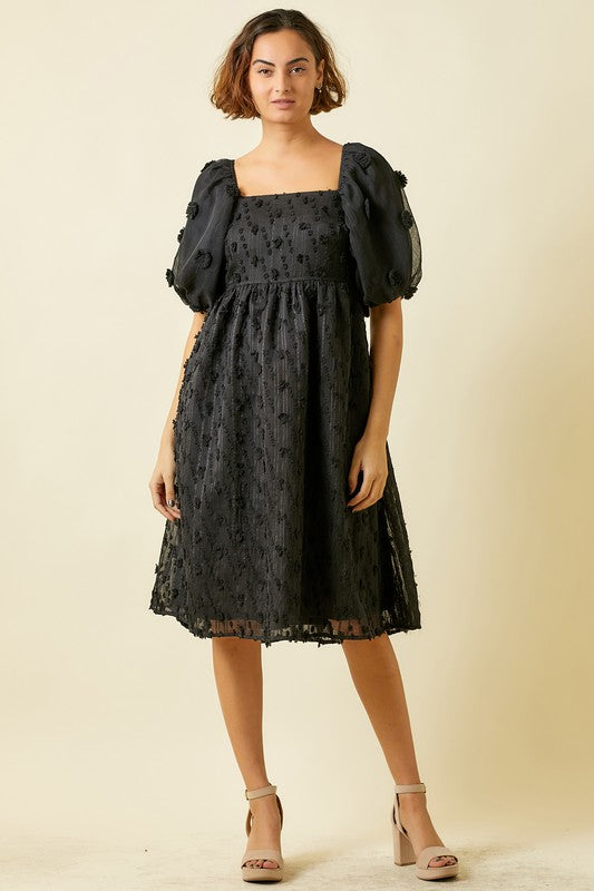 Alice Babydoll Dress in Black