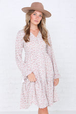 August in Baked Apple Dot Modest Dress