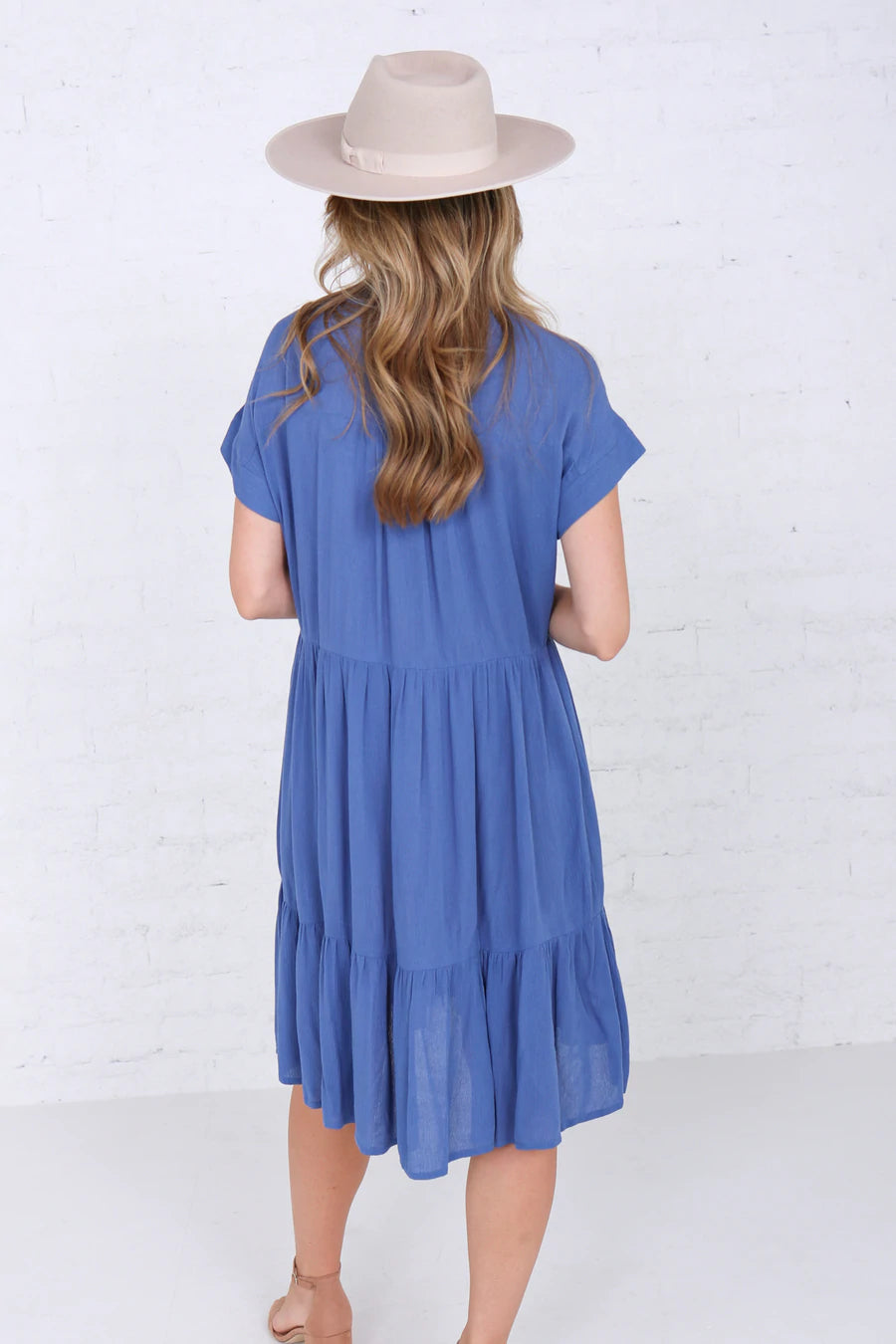 Jori in Washed Denim Modest Dress