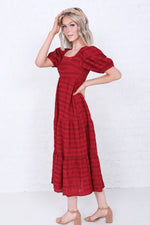 Austin Modest Midi in Ribbon Red