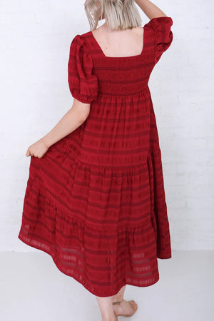 Austin Modest Midi in Ribbon Red