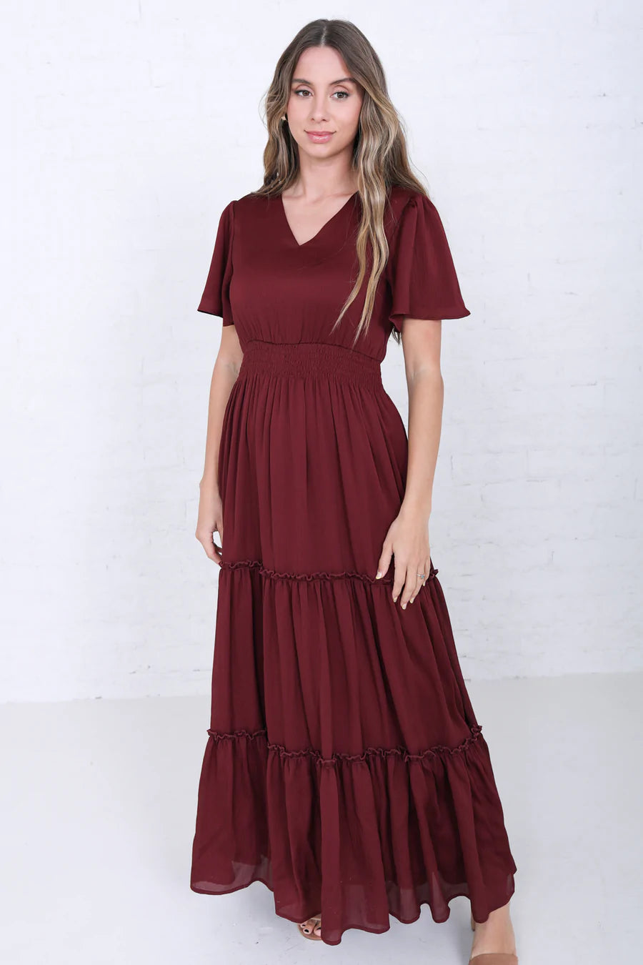 Mia Modest Maxi in Zinfandel