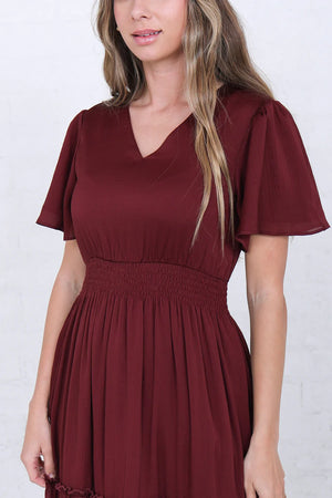 Mia Modest Maxi in Zinfandel