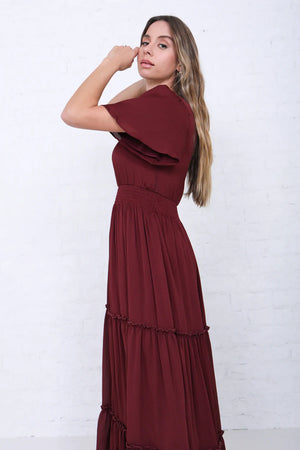 Mia Modest Maxi in Zinfandel