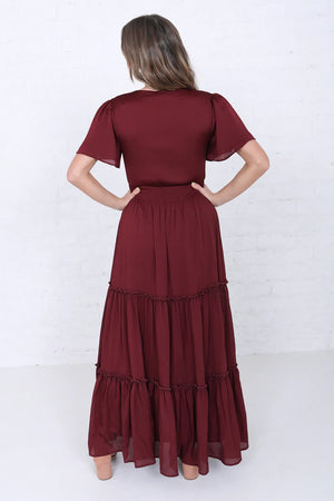 Mia Modest Maxi in Zinfandel