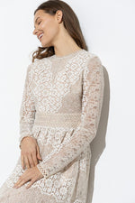 Sheila Lace Modest Midi in Cream