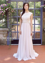 Mon Cheri TR11841 Modest Wedding Dress from A Closet Full of Dresses