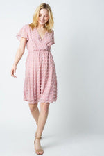 Piper Mauve Swiss Dot Dress