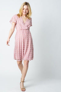 Piper Mauve Swiss Dot Dress