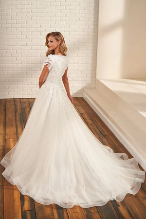 MOD219 Modest Wedding Dress